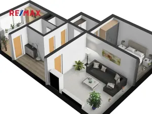 Pronájem bytu 2+1, Česká Lípa, Červeného kříže, 56 m2