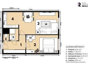 Prodej bytu 2+kk, Praha - Modřany, Krouzova, 43 m2
