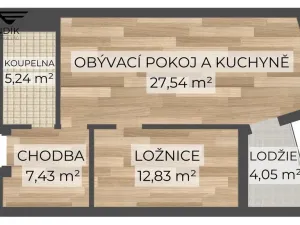 Pronájem bytu 2+kk, Praha - Prosek, Kytlická, 53 m2