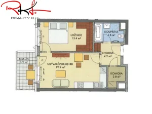 Prodej bytu 2+kk, Praha, Thomasova, 53 m2