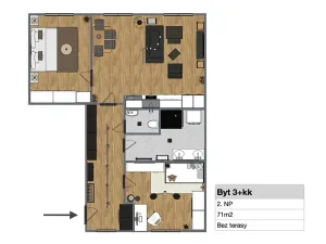 Prodej bytu 2+kk, Bělá pod Bezdězem, Jarní, 57 m2