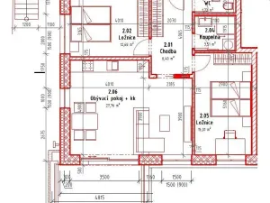 Pronájem bytu 3+kk, Doubravčice, Obecní, 89 m2