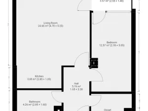 Pronájem bytu 2+kk, Praha - Prosek, Libočanská, 57 m2