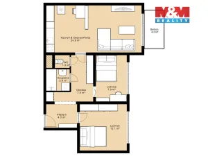 Prodej bytu 3+kk, České Budějovice - České Budějovice 2, Otavská, 60 m2