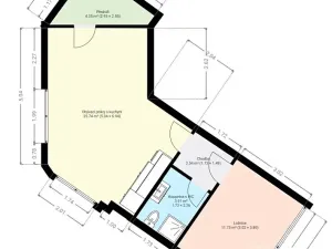 Pronájem bytu 2+kk, Hradec Králové, Švehlova, 47 m2