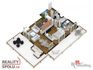 Pronájem bytu 3+kk, Praha - Řeporyje, Wiesenthalova, 76 m2