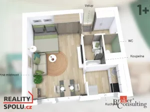 Prodej bytu 1+1, Praha - Chodov, Ledvinova, 31 m2