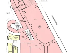 Pronájem obchodního prostoru, Praha - Nové Město, Na Zderaze, 300 m2