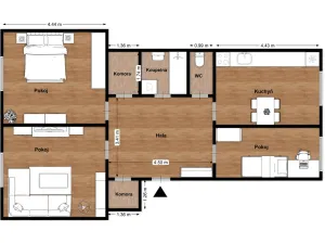 Pronájem bytu 3+1, České Budějovice - České Budějovice 3, J. Plachty, 85 m2