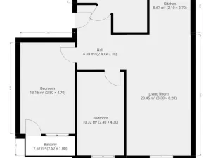 Pronájem bytu 3+kk, Praha - Letňany, Malkovského, 67 m2