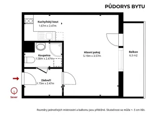 Pronájem bytu 1+kk, Praha - Horní Měcholupy, Hornoměcholupská, 32 m2