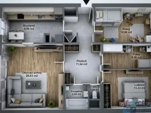 Prodej bytu 4+1, Praha - Háje, Hekrova, 79 m2