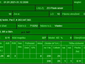 Prodej podílu lesa, Vlastec, 2339 m2