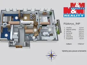Prodej bytu 4+1, Děčín - Děčín X-Bělá, Sněžnická, 119 m2
