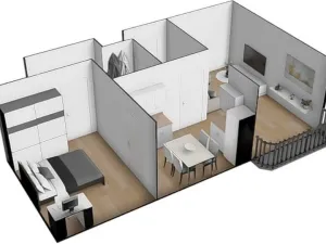 Pronájem bytu 2+kk, Brno - Slatina, Langrova, 64 m2