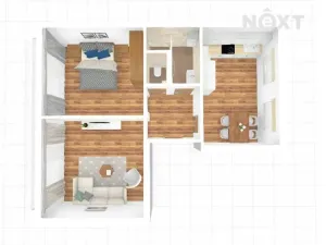 Pronájem bytu 2+1, Brno, Kotkova, 60 m2