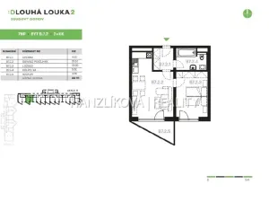 Pronájem bytu 2+kk, České Budějovice - České Budějovice 2, Volejbalistů, 44 m2