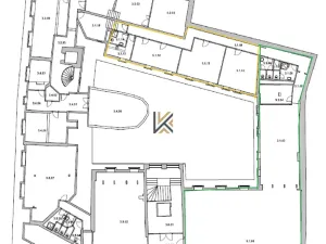 Pronájem kanceláře, Praha, Myslíkova, 293 m2