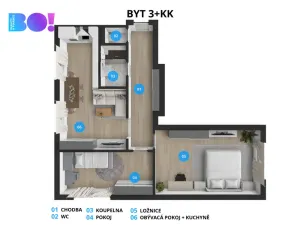 Prodej bytu 3+kk, Ostrava, Tlapákova, 68 m2