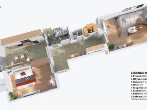 Prodej bytu 2+1, Brno, Zborovská, 65 m2