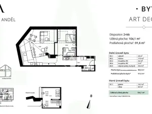 Prodej bytu 3+kk, Praha - Smíchov, Jindřicha Plachty, 90 m2