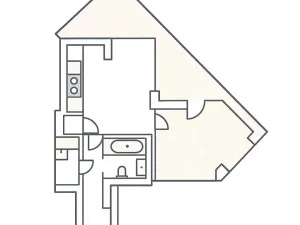 Prodej bytu 2+kk, Praha - Žižkov, Ke kapslovně, 58 m2