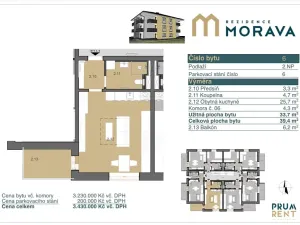 Prodej bytu 1+kk, Zábřeh, Leštinská, 39 m2