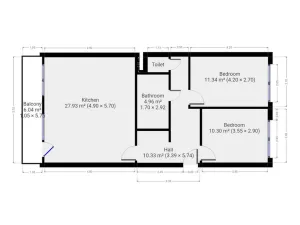 Pronájem bytu 3+kk, Praha - Záběhlice, Jetelová, 66 m2