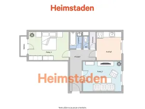 Pronájem bytu 2+1, Karviná - Nové Město, Fibichova, 59 m2