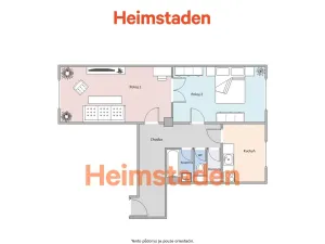 Pronájem bytu 2+1, Karviná - Nové Město, Čapkova, 59 m2