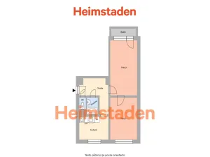 Pronájem bytu 2+1, Ostrava - Moravská Ostrava, Na Jízdárně, 48 m2