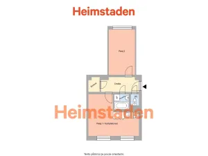 Pronájem bytu 2+kk, Ostrava - Radvanice, Pastrňákova, 43 m2