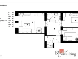 Prodej bytu 3+1, Praha - Žižkov, Hartigova, 84 m2