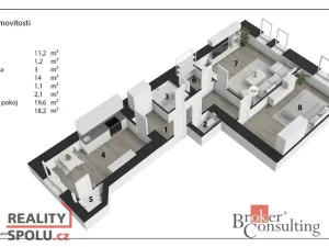 Prodej bytu 3+kk, Praha - Žižkov, Hartigova, 74 m2