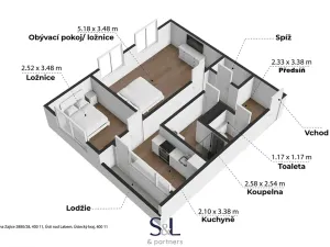 Prodej bytu 2+1, Ústí nad Labem, Jana Zajíce, 53 m2