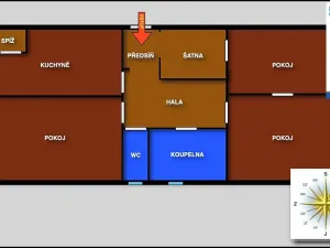 Pronájem bytu 3+1, České Budějovice, Jeronýmova, 108 m2