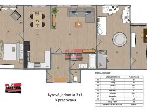 Prodej bytu 3+1, Tábor, Špitálská, 121 m2