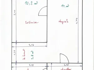 Prodej bytu 2+kk, Hradec Králové - Pražské Předměstí, Veverkova, 34 m2