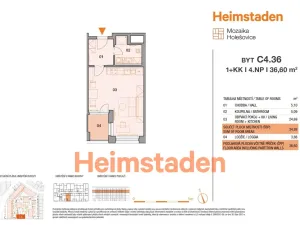 Pronájem bytu 1+kk, Praha - Holešovice, Vrbenského, 37 m2