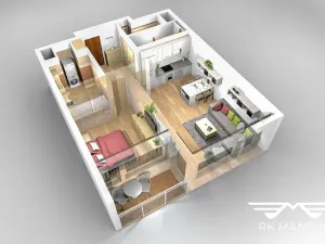 Pronájem bytu 2+kk, Praha - Jinonice, Břežánecká, 61 m2