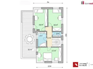 Prodej domu na klíč, Zlín, Nivy II, 149 m2