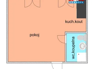Pronájem bytu 1+kk, Ostrava - Moravská Ostrava, Čs. legií, 23 m2