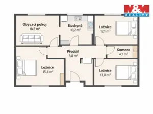 Prodej rodinného domu, Pnětluky, 89 m2