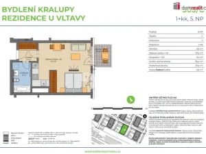Prodej bytu 1+kk, Kralupy nad Vltavou, Nádražní, 40 m2