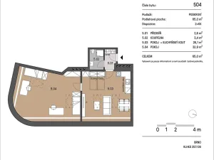 Pronájem bytu 2+kk, Brno, 65 m2