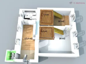 Prodej bytu 2+1, Brno - Staré Brno, Hybešova, 66 m2