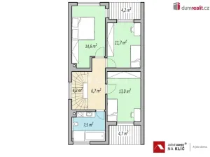 Prodej domu na klíč, Zlín, Pampelišková, 123 m2