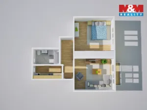 Prodej bytu 2+1, Meziboří, Okružní, 50 m2