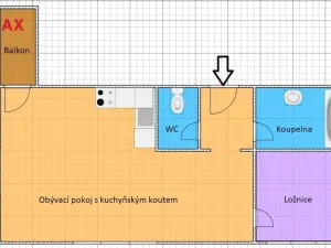 Pronájem bytu 2+kk, Hradec Králové - Nový Hradec Králové, Pod Zámečkem, 48 m2