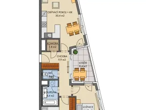 Prodej bytu 3+kk, Praha - Hlubočepy, náměstí Olgy Scheinpflugové, 78 m2